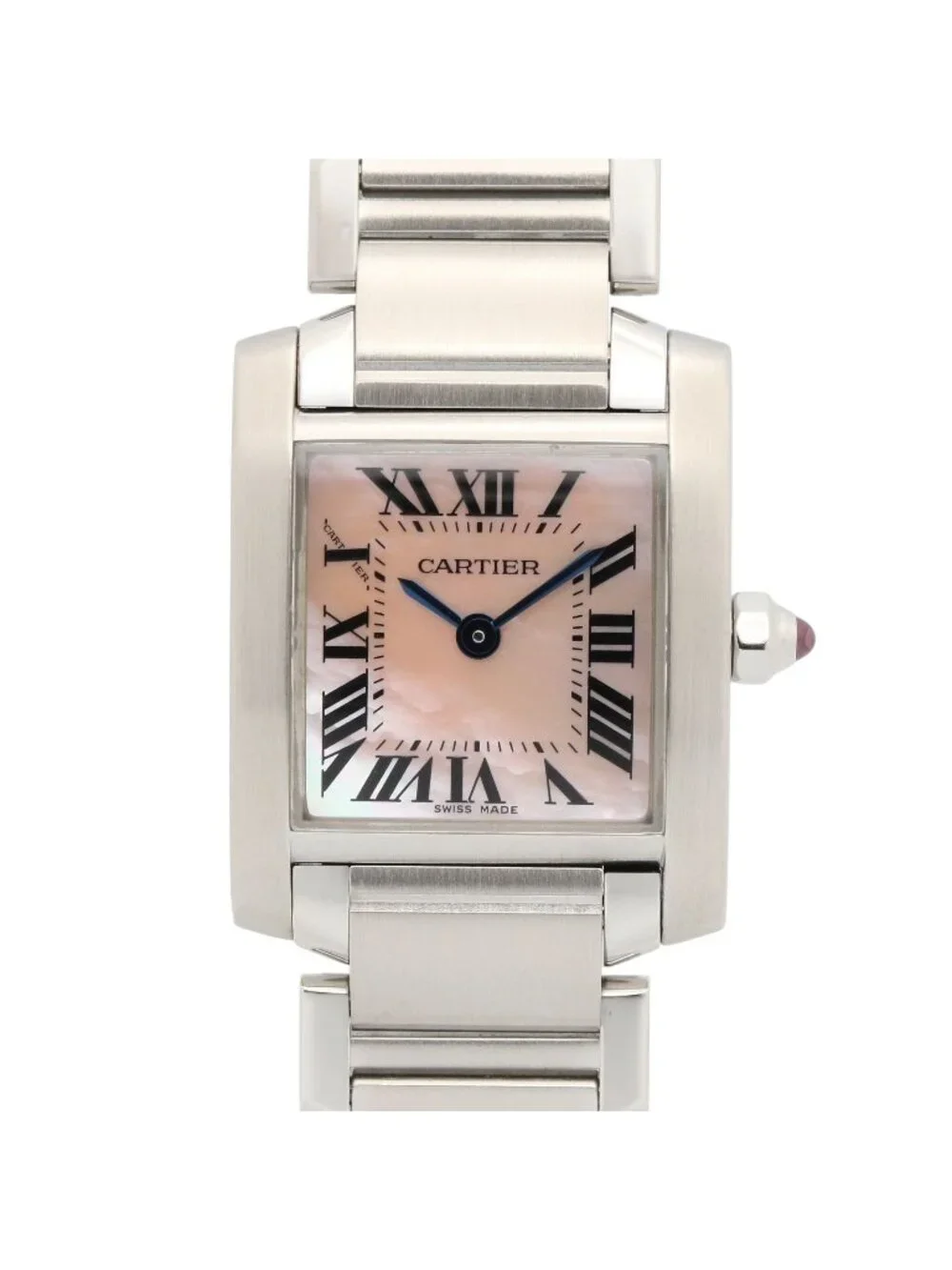 Cartier Watch Tank Francaise SM Pink Shell Stainless Steel